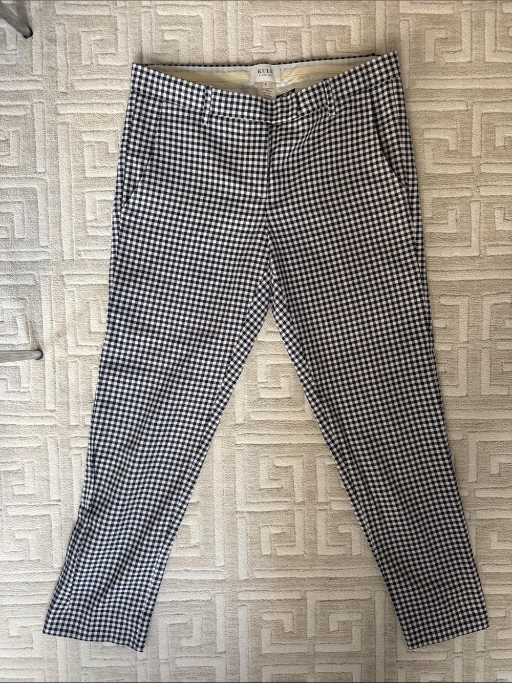 Kut from the Kloth Black & White Gingham Men's Chinos